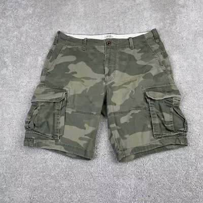 Hollister Shorts Mens 32 Green Camo Classic Cargo Fit Military Utility Dad • $18.95