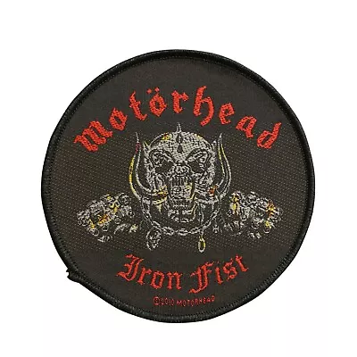 Motorhead Round Iron Fist Woven Sew On Battle Jacket Patch - Licensed 091-20 • $6.50