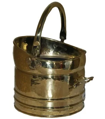 £49.99 • Buy Traditional Brass Coal Bucket Coal Hod Wood Holder Coal Fireside Accessory Solid