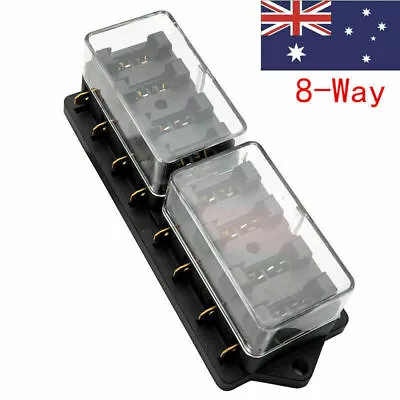 8 Blade Standard Holder Universal Way Car Box Auto Fuse 12V Circuit Caravan New • $23.27