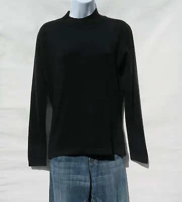 Cashmere|Men's|'Mock Neck'|2 Ply|B+|Knit Sweater|Himalayan|Black|Size: M-L • $79.20