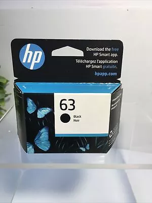 HP #63 Black Ink Cartridge 63 F6U62AN NEW GENUINE Sealed Box Exp. 2025 • $19.90