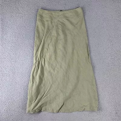 J Jill Skirt Women 12 100% Linen Long Maxi Khaki Vintage • $19.97