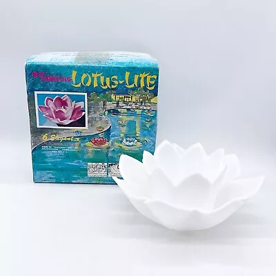 Vintage Lotus Lite White Floating Pool Candle-Glo California Colors Mid Century • $17.15