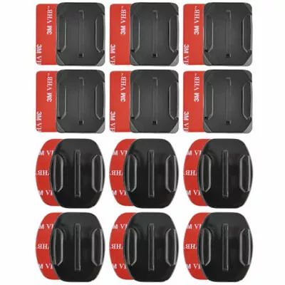 12Pcs Helmet Accessories Flat Curved Adhesive Mount For Gopro Hero 1/2/3 /3+/4 • $13.68