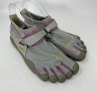 Vibram Five Fingers Toe Shoes Grey Lavender Women's Size 37/ US Size 6.5 Women’s • $19.09