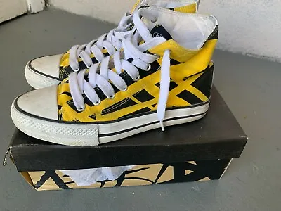 Eddie Van Halen 5150 High Top Shoes  Yellow Black Size 5.5 Evh Sneakers • $980