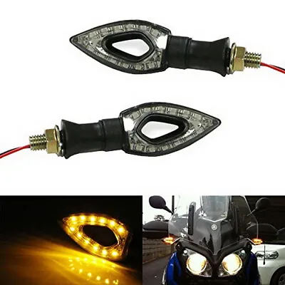 Triangle Amber 12-SMD LED Front/Rear Turn Signal Blinker Lights For Motorcycle • $10.79