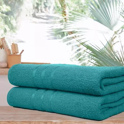 ROOEE Bath Sheet Towel Set. Soft Cotton. Pack Of 2. Large 75 X 140 CM • £10.99