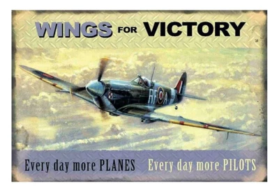 £4.99 • Buy Metal  Signs Wings Of Victory Vintage Retro Home Man Cave Garage Shed Music Pub