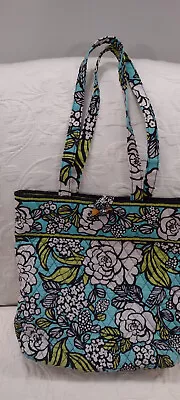 Vera Bradley Island Blooms Toggle Tote Bag Purse 3 Inside Pockets Gently Used • $7.99