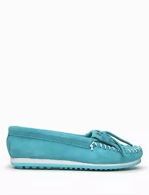 Minnetonka Kilty Plus Leather Moccasin For Women - Size 11 • $47