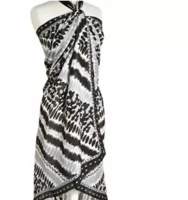 VERA BRADLEY MIDNIGHT TRIBAL SOFT OVERSIZED SCARF SARONG Beach Cover R$58 NEW • $57.99