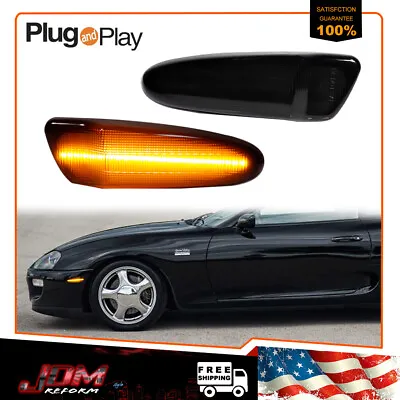 For 2000-2005 Celica/MR2 Spyder JDM Black Amber LED Front Side Marker Lights 2PC • $29.99