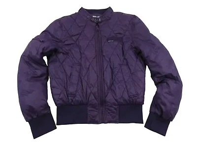 Members Only Womens Puffer Quilted Jacket Small Bomber Cafe Racer Insulated Coat • $31.50