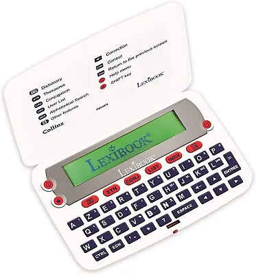 LEXIBOOK Collins Electronic English DICTIONARY Thesaurus SpellCheck Games D850EN • £39.89