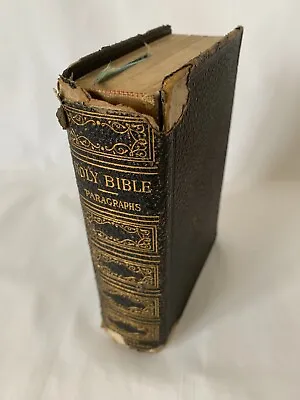 Antique Eyre & Spottiswoode Pocket Paragraph Bible C1910 • £19.50