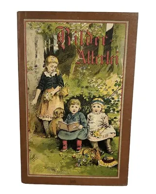 Vintage German Childrens Mini Picture Book Full Color Board Book Bilder Allerlei • $15.95