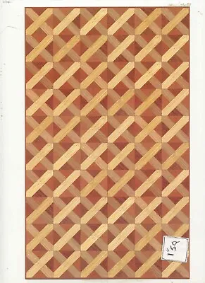 Faux Parquet Wood 34603 Floor Sheet Dollhouse 1pc World & Model Card Stock • $4.95