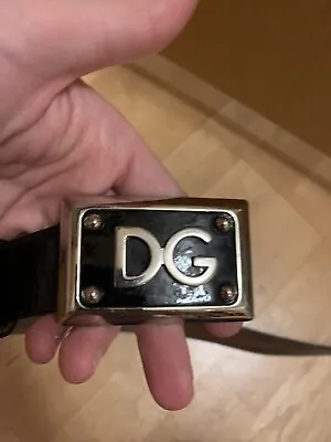 D&G Patent Black Belt • £45