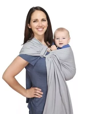 New Maya Wrap Ring Sling Baby Sling Gray + Instructional DVD Size S/M • $69.99