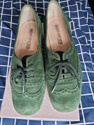 £115 • Buy MOD SHOES Faye 60s/70s Retro Style Forest Green Suede Brogues UK 5 EXC CON