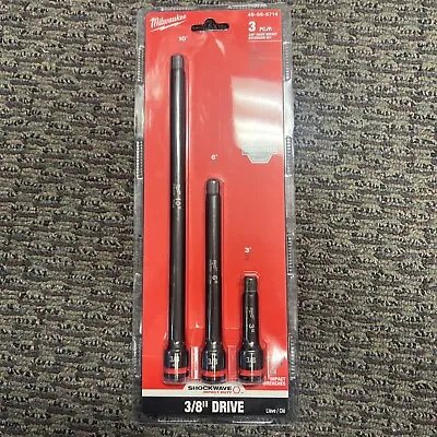 Milwaukee Tool 49-66-6714 3 Pc. Shockwave Impact Duty 3/8 In. Drive Extension • $39.99