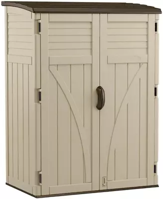 54 Cubic Feet Vertical Storage Shed With Durable Plastic Construction Multiple  • $573.97