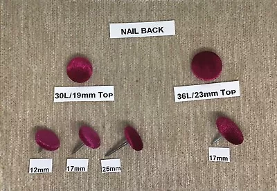 Fashion Fabric Hot Pink Crushed Velvet Nail Back Upholstery Buttons Glitz • £1.59