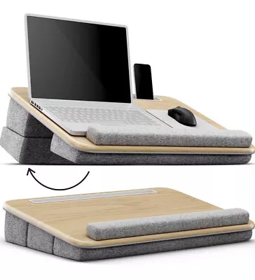 Laptop Tray Lap Desk For Table And Bed Laptop Table With Adjustable Cushion • £26.99