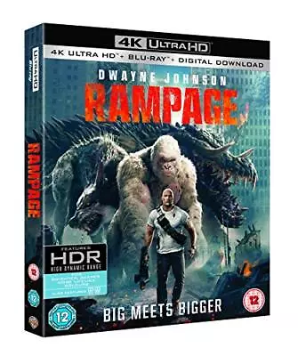 Rampage [4K Ultra-HD] [2018] [Blu-ray] - DVD  ZVVG The Cheap Fast Free Post • $20.88