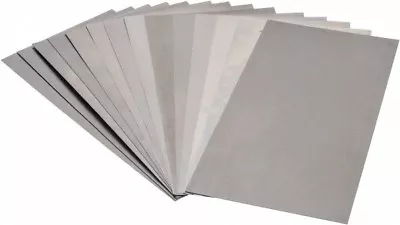 15 Piece Tempered Full-Hardened Steel Shim Stock: 12  X 6  0.001 To .031  Thick • $55.33