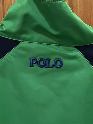 Polo Golf Ralph Lauren Jacket Mens Medium Green Full Zip Windbreaker • $36