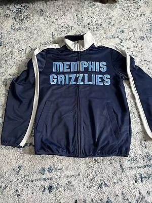 Memphis Grizzlies Basketball Navy Blue Track Jacket NBA Men's Size Small • $17