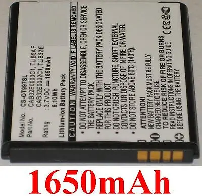 BATTERIE 1650mAh Type CAB32E0000C1 For Alcatel One Touch X Pop Xpop • $50.35