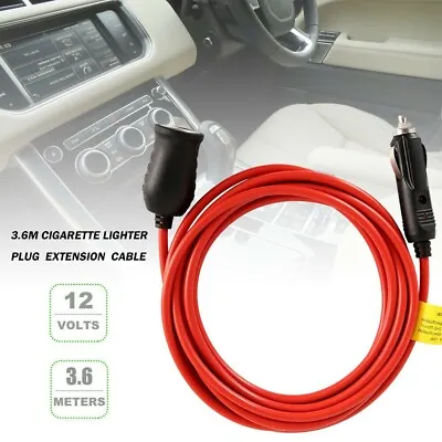 £6.95 • Buy 3.6M 12V Car Cigarette Lighter Extension Cable Lead Plug Socket Adapter