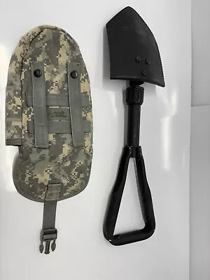 US GI Military Entrenching Trifold Folding Etool E-tool Shovel W/ Cover • $39.95