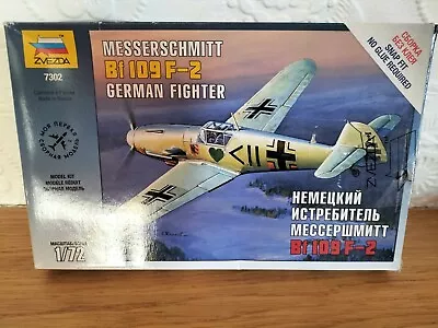 Zvezda 7302 1:72 Scale Messerschmitt Bf 109 F-2 Luftwaffe Model Kit • £0.99