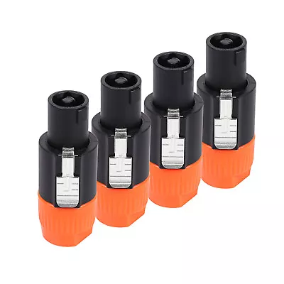 4pcs Speakon Connector 4 Pole Adapter With Lock Compatible With NL4 & NL2 Series • $13.15