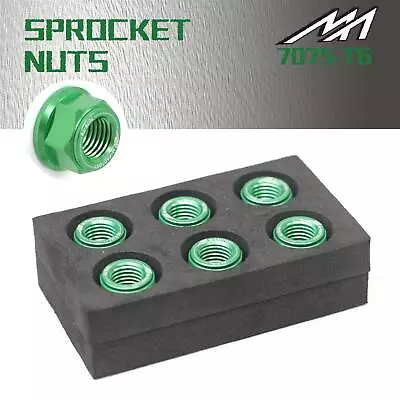 Green CNC Rear Sprocket Nuts  For Kawasaki W800 11-19 18 17 16 15 14 13 12 • $36.65