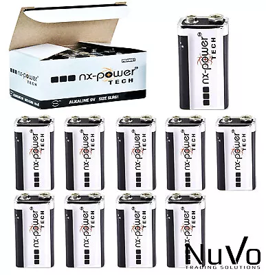 NX Power 9V PP3 Industrial Alkaline Batteries Smoke Alarm LR22 MN1604 • £4.49