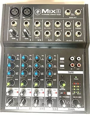 Mackie MIX8 8 Channel Compact Mixer- NO POWER CABLE • $64.99