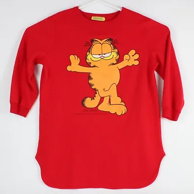 Garfield Vintage 1978 Sweatshirt Fleece Pajama Party Lounge Jim Davis Chest 46  • $6.95