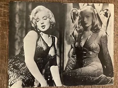 Lot 8 Vintage Movie Star Poster Cards Crabbe Hart Marilyn Monroe Mae West Garbo+ • $50