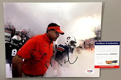 GUS MALZAHN SIGNED AUBURN TIGERS HEAD COACH 8x10 PHOTO PSA COA AC66859 • $55.99