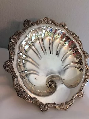 Vintage Poole EPCA Old English Clam Shell Silverplate Platter Serving Dish Tray • $22.99