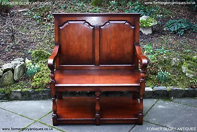 Titchmarsh And Goodwin Oak Hall Pub Tavern Seat Settle Pew Monks Bench Armchair • £850