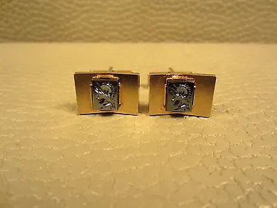 Vintage Hematite Soldier Yellow Gold Plated Cuff Links  • $16.75