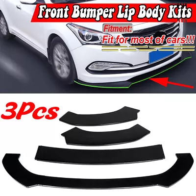 Front Bumper Lip Splitter Spoiler Panel Diffuser For VW Golf MK5 MK6 MK7 Jetta • $34.74