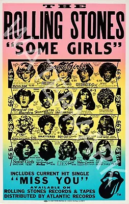 The Rolling Stones - Some Girls Promo Poster  Vintage Music Poster • $29.95